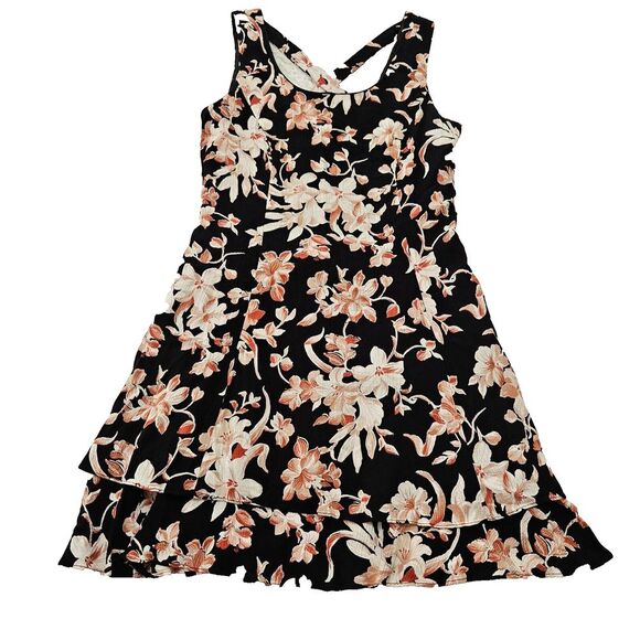 CDC Dresses & Skirts - CDC VTG Sz S‎ 90's Pink Floral Crossback Romantic Layered Fairycore Mini Dress